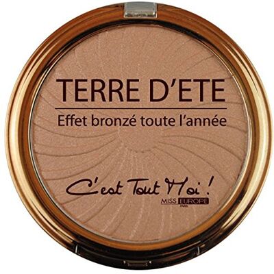 Miss Europe Poudre soleil maquillage, poudrier teint bronzé couleur "doré irisé", 12 gr Miss Europe Poudre soleil maquillage, poudrier teint bronzé couleur "doré irisé", 12 gr