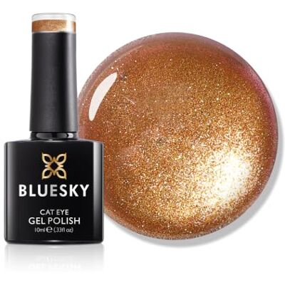 BLUESKY Cat Eye Gel Nail Polish 10ml, Stellar Halo AGW03, Metallic Copper Gold Magnetic Gel Nail Polish with Cat Eye Effect, Gel for LED UV Lamp, Long-Lasting, Salon & Home Manicures BLUESKY Cat Eye Gel Nail Polish 10ml, Stellar Halo AGW03, Metallic Copper Gold Magnetic Gel Nail Polish with Cat Eye Effect, Gel for LED UV Lamp, Long-Lasting, Salon & Home Manicures