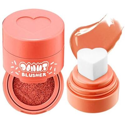 JUDEWY Blush Liquide Stamp Blush Avec Applicateur En Forme De Coeur Blush Naturel Et Longue Tenue, Cadeau De Maquillage Féminin Léger Et Aérien. (3) JUDEWY Blush Liquide Stamp Blush Avec Applicateur En Forme De Coeur Blush Naturel Et Longue Tenue, Cadeau De Maquillage Féminin Léger Et Aérien. (3)