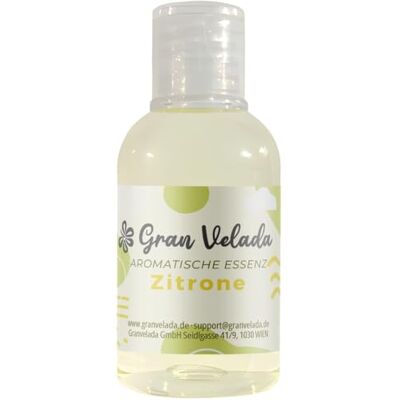 GRAN VELADA Essence aromatique de citron, arôme fruité aux agrumes pour parfums, savons et bougies, parfum intense et polyvalent, 250 ml GRAN VELADA Essence aromatique de citron, arôme fruité aux agrumes pour parfums, savons et bougies, parfum intense et polyvalent, 250 ml