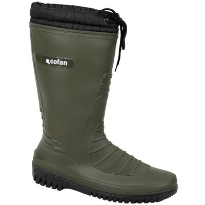 Cofan Bottes d'eau en polaire Bottes imperméables de couleur verte Fabriqués en PVC Cofan Bottes d'eau en polaire Bottes imperméables de couleur verte Fabriqués en PVC