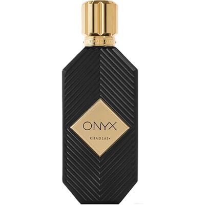 KHADLAJ PERFUMES Eau de parfum Onyx Gold, 100 ml, flacon en verre, parfum vanillé longue durée, extrait de parfum pour homme KHADLAJ PERFUMES Eau de parfum Onyx Gold, 100 ml, flacon en verre, parfum vanillé longue durée, extrait de parfum pour homme