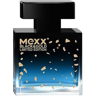 Mexx Black & Gold Eau de toilette pour homme Édition limitée Parfum boisé et fruité 30 ml Mexx Black & Gold Eau de toilette pour homme Édition limitée Parfum boisé et fruité 30 ml