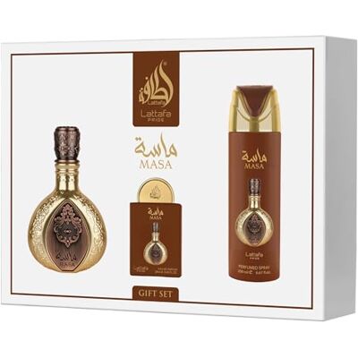 Lattafa Coffret cadeau Masa (3 pièces) Pride Lattafa Coffret cadeau Masa (3 pièces) Pride