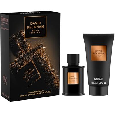 David Beckham Coffret cadeau Bold Instinct, eau de parfum 50 ml et gel douche 150 ml, parfum boisé aromatique pour lui David Beckham Coffret cadeau Bold Instinct, eau de parfum 50 ml et gel douche 150 ml, parfum boisé aromatique pour lui