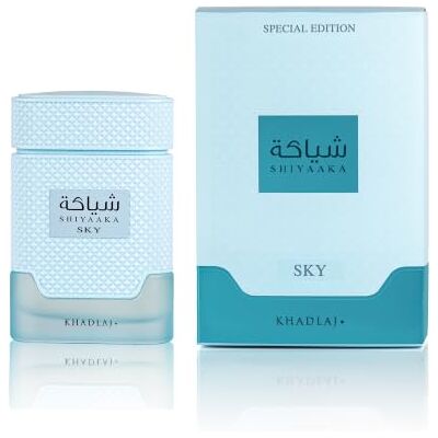 KHADLAJ PERFUMES Khadlaj Shiyaaka Sky Eau de Parfum Spray 100ml pour Homme et Femme Édition Spéciale, Bergamote, Pamplemousse, Mandarine KHADLAJ PERFUMES Khadlaj Shiyaaka Sky Eau de Parfum Spray 100ml pour Homme et Femme Édition Spéciale, Bergamote, Pamplemousse, Mandarine