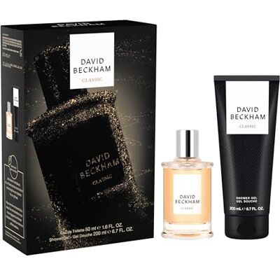 David Beckham Coffret cadeau classique, eau de toilette 50 ml et gel douche 200 ml, parfum boisé, frais, ambre pour lui David Beckham Coffret cadeau classique, eau de toilette 50 ml et gel douche 200 ml, parfum boisé, frais, ambre pour lui