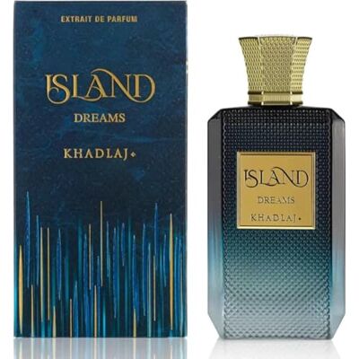 KHADLAJ PERFUMES Khadlaj Island Dreams – Fruity, Floral, Woody, Musky – Extrait de Parfum Parfum de Longue Durée pour Unisexe, 100 ml/3,4 oz KHADLAJ PERFUMES Khadlaj Island Dreams – Fruity, Floral, Woody, Musky – Extrait de Parfum Parfum de Longue Durée pour Unisexe, 100 ml/3,4 oz