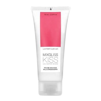 Mixgliss Lubrifiant Eau Kiss Senteur Fraîche et Capiteuse Fraise Sauvage 70 ML Mixgliss Lubrifiant Eau Kiss Senteur Fraîche et Capiteuse Fraise Sauvage 70 ML