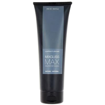 Mixgliss Lubrifiant Eau Max Texture Onctueuse et Effet Relaxant Extra-Glissant Nature 250 ML Mixgliss Lubrifiant Eau Max Texture Onctueuse et Effet Relaxant Extra-Glissant Nature 250 ML
