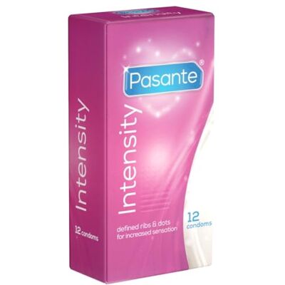 Pasante Préservatifs côtelés et pointillés Intensity 12 pièces Pasante Préservatifs côtelés et pointillés Intensity 12 pièces