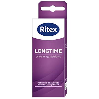 Ritex Longtime Lubrifiant à base de silicone Extra long 50 ml Fabriqué en Allemagne Ritex Longtime Lubrifiant à base de silicone Extra long 50 ml Fabriqué en Allemagne