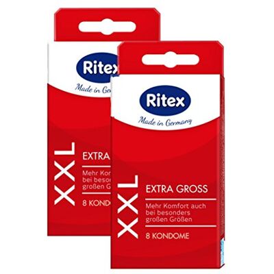 Ritex 16 (2 x 8) préservatifs XXL – Préservatifs extra larges Ritex 16 (2 x 8) préservatifs XXL – Préservatifs extra larges