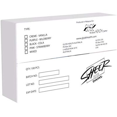 Glyde 100 Digues Dentaires Sheer Assorties Glyde 100 Digues Dentaires Sheer Assorties