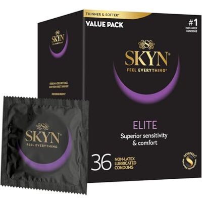 SKYN LifeStyles Elite Lot de 36 préservatifs synthétiques en polyisoprène sans latex (l'emballage peut varier) SKYN LifeStyles Elite Lot de 36 préservatifs synthétiques en polyisoprène sans latex (l'emballage peut varier)