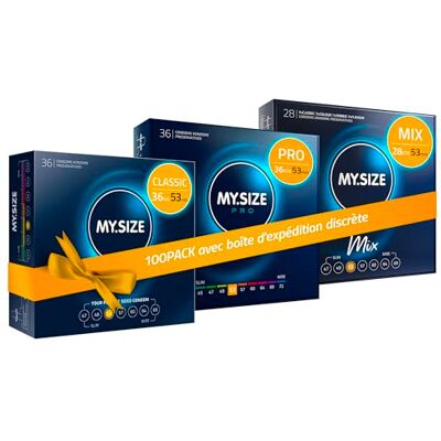 MY.SIZE 100 Préservatifs 53 mm Megaset Classic+Mix+Pro I Taille 1 I 100 pièces pack économique I Préservatif Premium extra fin I Sensible très fin I Paroi fine I Préservatifs vegan I Condoms for men MY.SIZE 100 Préservatifs 53 mm Megaset Classic+Mix+Pro I Taille 1 I 100 pièces pack économique I Préservatif Premium extra fin I Sensible très fin I Paroi fine I Préservatifs vegan I Condoms for men