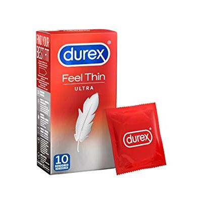 Durex Lot de 10 préservatifs transparents en latex ultra fins Love Sex Feel Durex Lot de 10 préservatifs transparents en latex ultra fins Love Sex Feel
