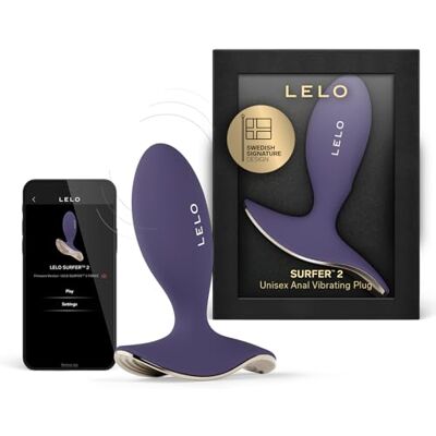 LELO SURFER 2 Plug Anal Vibrant Unisexe Doté de 6 Modes de Plaisir, Sex Toys Anals Silicone, Anal Plug, Plugs Anals, Purple LELO SURFER 2 Plug Anal Vibrant Unisexe Doté de 6 Modes de Plaisir, Sex Toys Anals Silicone, Anal Plug, Plugs Anals, Purple