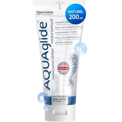 JOYDIVISION Original AQUAglide Lubrifiant neutre 200 ml I Lubrifiant à base d'eau I Lubrifiant premium I Lubrifiant adapté aux préservatifs en latex I Lubrification longue durée. JOYDIVISION Original AQUAglide Lubrifiant neutre 200 ml I Lubrifiant à base d'eau I Lubrifiant premium I Lubrifiant adapté aux préservatifs en latex I Lubrification longue durée.