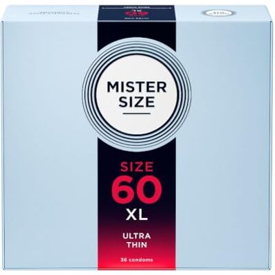MISTER SIZE Paquet de 36 Préservatif Transparent 60 mm MISTER SIZE Paquet de 36 Préservatif Transparent 60 mm