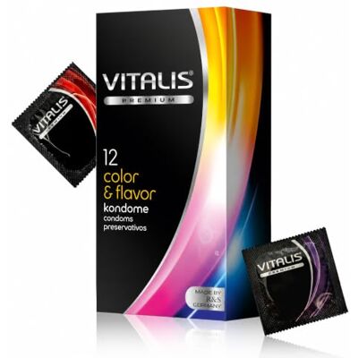 Vitalis color & flavor Lot de 12 préservatifs Vitalis color & flavor Lot de 12 préservatifs