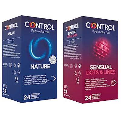 CONTROL Kit Stimulation Mix Coffret de préservatifs stimulants et classiques, 48 préservatifs CONTROL Kit Stimulation Mix Coffret de préservatifs stimulants et classiques, 48 préservatifs