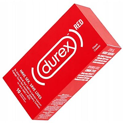 Reckitt Benckiser Durex Préservatifs RED Préservatifs avec ajustement idéal Have sex, save lives faire du bien à chaque achat 10 préservatifs Reckitt Benckiser Durex Préservatifs RED Préservatifs avec ajustement idéal Have sex, save lives faire du bien à chaque achat 10 préservatifs