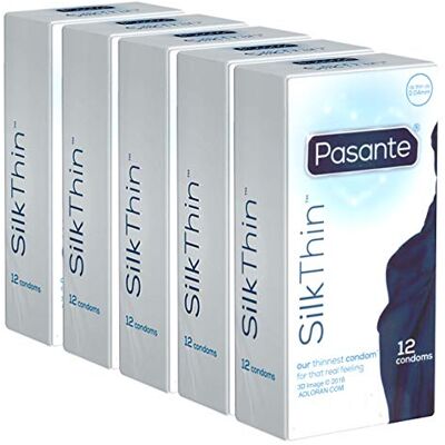 Pasante Silk Thin 60 (5x12) préservatifs extrême fins offre spéciale Pasante Silk Thin 60 (5x12) préservatifs extrême fins offre spéciale