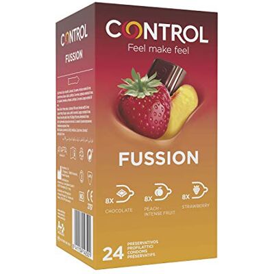 CONTROL Fussion Préservatifs Aromatisés Chocolat Fraise Pêche 24 Prophylactiques CONTROL Fussion Préservatifs Aromatisés Chocolat Fraise Pêche 24 Prophylactiques