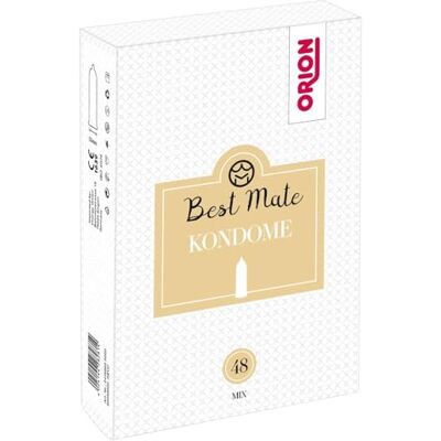 Orion Assortiment de 48 préservatifs pour homme et femme avec revêtement en silicone humide transparent Orion Assortiment de 48 préservatifs pour homme et femme avec revêtement en silicone humide transparent