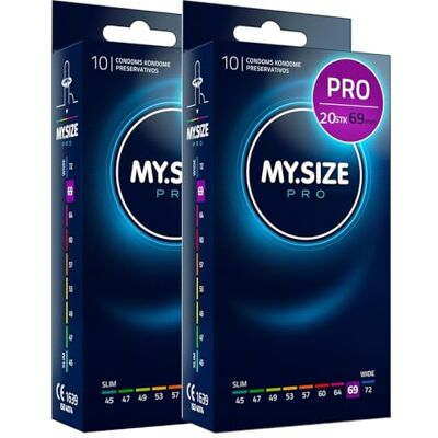 MY.SIZE PRO 20 pièces 69mm ELITE – Préservatifs XXXXL, latex Vytex hautement purifié pour moins d’odeur, très faciles à ouvrir et à dérouler MY.SIZE PRO 20 pièces 69mm ELITE – Préservatifs XXXXL, latex Vytex hautement purifié pour moins d’odeur, très faciles à ouvrir et à dérouler