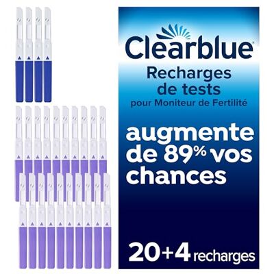 Clearblue Remplacement des tests pour la fertilité du moniteur d'état, 24 Tests Clearblue Remplacement des tests pour la fertilité du moniteur d'état, 24 Tests