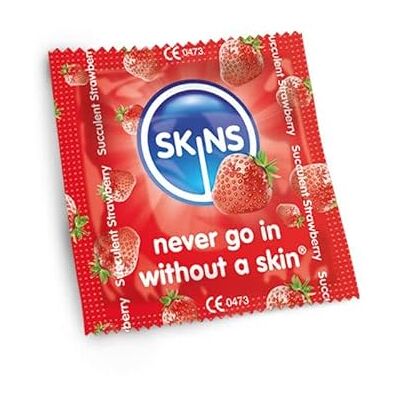 SKINS Lot de 24 préservatifs parfumés à la fraise SKINS Lot de 24 préservatifs parfumés à la fraise