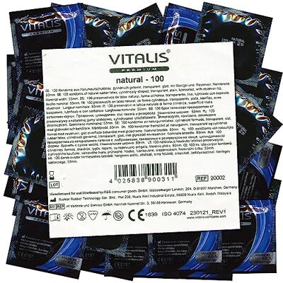 Vitalis Natural Lot de 100 préservatifs Vitalis Natural Lot de 100 préservatifs