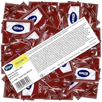 Ritex ProLine «S» Lot de 100 préservatifs professionnels, largeur 47 mm Ritex ProLine «S» Lot de 100 préservatifs professionnels, largeur 47 mm
