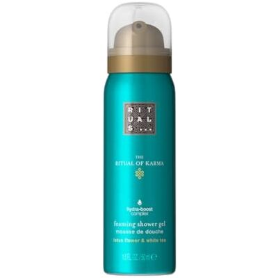 Rituals The Ritual of Karma Showerfoam Full of Kindness Mousse de douche à la fleur de lotus et au thé blanc Hydratante Vegan Pour tous types de peau Rituals The Ritual of Karma Showerfoam Full of Kindness Mousse de douche à la fleur de lotus et au thé blanc Hydratante Vegan Pour tous types de peau