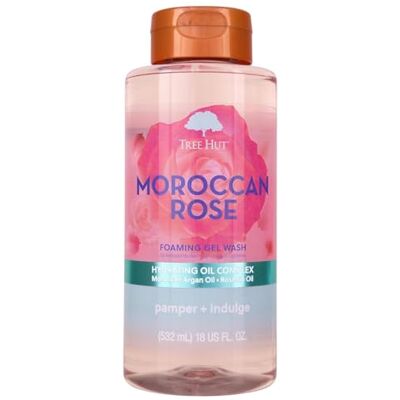 Tree Hut Moroccan Rose Nourishing & Moisturizing Foaming Gel Wash, 18 oz., Hydrating Tree Hut Moroccan Rose Nourishing & Moisturizing Foaming Gel Wash, 18 oz., Hydrating