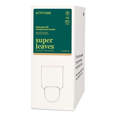 ATTITUDE Savon pour les mains aux huiles essentielles, certifié EWG, ingrédients à base de plantes et de minéraux, produits de soins personnels végétaliens, recharge en vrac, bergamote et ylang-ylang, ATTITUDE Savon pour les mains aux huiles essentielles, certifié EWG, ingrédients à base de plantes et de minéraux, produits de soins personnels végétaliens, recharge en vrac, bergamote et ylang-ylang,