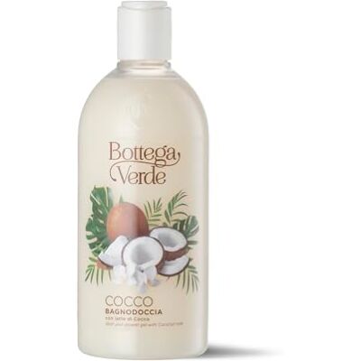 Bottega Verde Noix de coco, douche au lait de noix de coco, 400 ml, nettoyant et hydratant, parfum doux et intense, formule végétalienne, apporte détente et bien-être, pour tous les types de peau Bottega Verde Noix de coco, douche au lait de noix de coco, 400 ml, nettoyant et hydratant, parfum doux et intense, formule végétalienne, apporte détente et bien-être, pour tous les types de peau