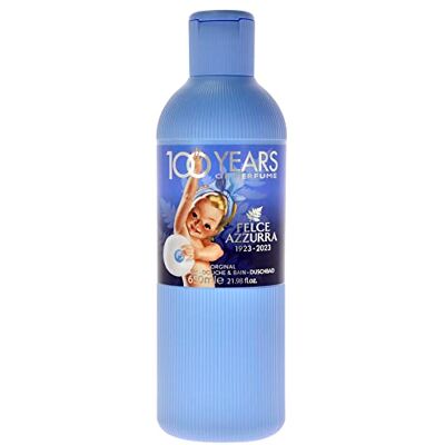 Felce Azzurra Bain moussant Original, 650 ml Nettoyant doux et hydratant pour peau douce, notes de rose, lavande et patchouli, testé dermatologiquement Felce Azzurra Bain moussant Original, 650 ml Nettoyant doux et hydratant pour peau douce, notes de rose, lavande et patchouli, testé dermatologiquement