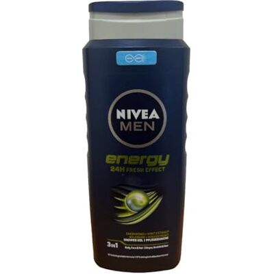 NIVEA MEN Shower Gel, Energy, 500 ml, Pack of 6 NIVEA MEN Shower Gel, Energy, 500 ml, Pack of 6