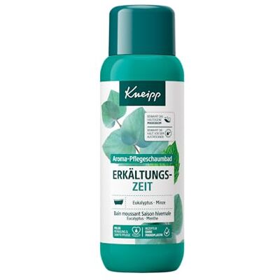 Kneipp Bain de mousse aromatique temps froid – Additif de bain aux huiles essentielles naturelles d'eucalyptus et de menthe – Soin doux de la peau – Effet aromacologique pour un meilleur bien-être – 400 ml Kneipp Bain de mousse aromatique temps froid – Additif de bain aux huiles essentielles naturelles d'eucalyptus et de menthe – Soin doux de la peau – Effet aromacologique pour un meilleur bien-être – 400 ml