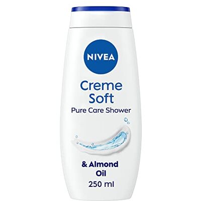 NIVEA Crème de douche Soin, enrichie à la Vitamine C & E et Huile d'Amande douce, Soin corps hydratant qui nettoie respecte et renforce le microbiome pour peaux sèches, 250ml NIVEA Crème de douche Soin, enrichie à la Vitamine C & E et Huile d'Amande douce, Soin corps hydratant qui nettoie respecte et renforce le microbiome pour peaux sèches, 250ml
