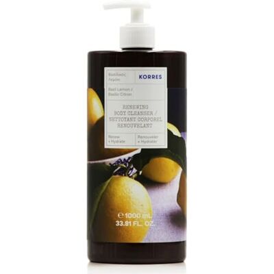 KORRES Nettoyant corporel régénérant au basilic et au citron, 1 l x 2 KORRES Nettoyant corporel régénérant au basilic et au citron, 1 l x 2