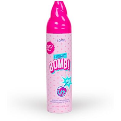I LOVE Cherry Bomb Mousse de Douche Fouettée Gel Douche Onctueux & Hydratant Mousse de Bain Fruitée Nettoie Doucement & Laisse la Peau Douce Parfum Cerise Gourmande 250ml I LOVE Cherry Bomb Mousse de Douche Fouettée Gel Douche Onctueux & Hydratant Mousse de Bain Fruitée Nettoie Doucement & Laisse la Peau Douce Parfum Cerise Gourmande 250ml