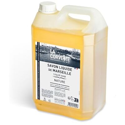 La Corvette Savon liquide de Marseille naturel mains et corps 5000 ml La Corvette Savon liquide de Marseille naturel mains et corps 5000 ml