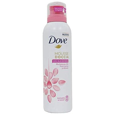 Dove Lot de 3 mousse douche à l'huile de rose, 200 ml Dove Lot de 3 mousse douche à l'huile de rose, 200 ml