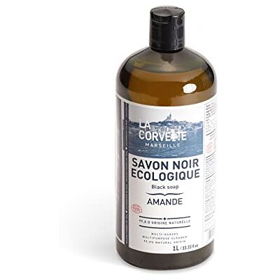 La Corvette Savon noir liquide Amande à l'huile de lin 1L ECODETERGENT La Corvette Savon noir liquide Amande à l'huile de lin 1L ECODETERGENT