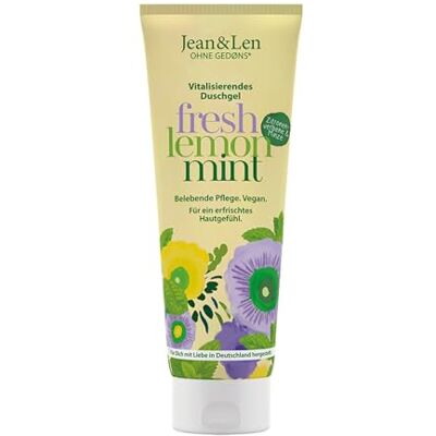 Jean & Len Gel douche revitalisant verveine citronnée et menthe, expérience de nettoyage douce, pour une sensation de peau sensiblement douce, parfum frais, sans microplastiques ni huile minérale, gel Jean & Len Gel douche revitalisant verveine citronnée et menthe, expérience de nettoyage douce, pour une sensation de peau sensiblement douce, parfum frais, sans microplastiques ni huile minérale, gel