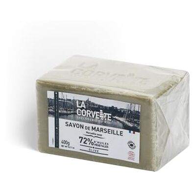 La Corvette Cube de Savon de Marseille Olive Ecocert 400 g La Corvette Cube de Savon de Marseille Olive Ecocert 400 g